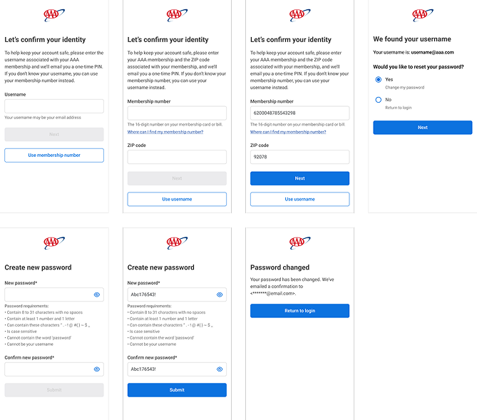 Account recovery - membership number