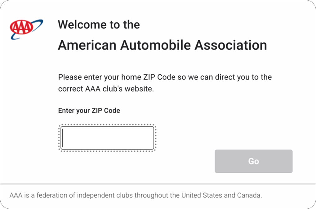 ZIP code modal - control